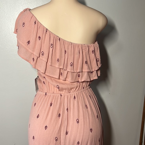 3/$15 Mossimo One Shoulder Ruffle Pink Mauve Rayon Dress - Picture 4 of 7